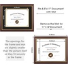 image:image11x14 Diploma Frame Blue Gold Trim Fit 85x11 with Black W Gold Double Mat  1 Pack11x14 Certificate without Mat  Soild Wood with Tempered Glass  Horizontal Or Vertical DisplayBrown