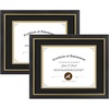 image:image11x14 Diploma Frame Blue Gold Trim Fit 85x11 with Black W Gold Double Mat  1 Pack11x14 Certificate without Mat  Soild Wood with Tempered Glass  Horizontal Or Vertical DisplayBlack