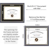 image:image11x14 Diploma Frame Blue Gold Trim Fit 85x11 with Black W Gold Double Mat  1 Pack11x14 Certificate without Mat  Soild Wood with Tempered Glass  Horizontal Or Vertical DisplayBlue