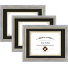 image:image11x14 Diploma Frame Blue Gold Trim Fit 85x11 with Black W Gold Double Mat  1 Pack11x14 Certificate without Mat  Soild Wood with Tempered Glass  Horizontal Or Vertical DisplayGrey