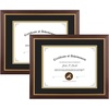 image:image11x14 Diploma Frame Blue Gold Trim Fit 85x11 with Black W Gold Double Mat  1 Pack11x14 Certificate without Mat  Soild Wood with Tempered Glass  Horizontal Or Vertical DisplayBrown