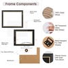 image:image11x14 Diploma Frame Blue Gold Trim Fit 85x11 with Black W Gold Double Mat  1 Pack11x14 Certificate without Mat  Soild Wood with Tempered Glass  Horizontal Or Vertical DisplayBlack