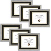 image:image11x14 Diploma Frame Blue Gold Trim Fit 85x11 with Black W Gold Double Mat  1 Pack11x14 Certificate without Mat  Soild Wood with Tempered Glass  Horizontal Or Vertical DisplayGrey
