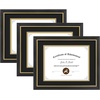 image:image11x14 Diploma Frame Blue Gold Trim Fit 85x11 with Black W Gold Double Mat  1 Pack11x14 Certificate without Mat  Soild Wood with Tempered Glass  Horizontal Or Vertical DisplayBlack