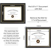 image:image11x14 Diploma Frame Blue Gold Trim Fit 85x11 with Black W Gold Double Mat  1 Pack11x14 Certificate without Mat  Soild Wood with Tempered Glass  Horizontal Or Vertical DisplayBlack