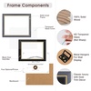 image:image11x14 Diploma Frame Blue Gold Trim Fit 85x11 with Black W Gold Double Mat  1 Pack11x14 Certificate without Mat  Soild Wood with Tempered Glass  Horizontal Or Vertical DisplayBlue