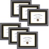 image:image11x14 Diploma Frame Blue Gold Trim Fit 85x11 with Black W Gold Double Mat  1 Pack11x14 Certificate without Mat  Soild Wood with Tempered Glass  Horizontal Or Vertical DisplayBlue