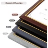 image:image11x14 Diploma Frame Blue Gold Trim Fit 85x11 with Black W Gold Double Mat  1 Pack11x14 Certificate without Mat  Soild Wood with Tempered Glass  Horizontal Or Vertical DisplayBlack