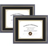 image:image11x14 Diploma Frame Blue Gold Trim Fit 85x11 with Black W Gold Double Mat  1 Pack11x14 Certificate without Mat  Soild Wood with Tempered Glass  Horizontal Or Vertical DisplayBlue