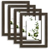 image:imageGolden State Art 11x14 Floating Picture Frame Solid Wood Black2 Pack  Pressed Flower Frame Tempered Glass Front Plexiglass Backdisplay Photo 5x7 to 11x14wall mountingdual hanging orientationDark Brown