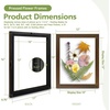 image:imageGolden State Art 11x14 Floating Picture Frame Solid Wood Black2 Pack  Pressed Flower Frame Tempered Glass Front Plexiglass Backdisplay Photo 5x7 to 11x14wall mountingdual hanging orientationBrown