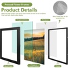 image:imageGolden State Art 11x14 Floating Picture Frame Solid Wood Black2 Pack  Pressed Flower Frame Tempered Glass Front Plexiglass Backdisplay Photo 5x7 to 11x14wall mountingdual hanging orientationBlack