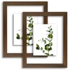 image:imageGolden State Art 11x14 Floating Picture Frame Solid Wood Black2 Pack  Pressed Flower Frame Tempered Glass Front Plexiglass Backdisplay Photo 5x7 to 11x14wall mountingdual hanging orientationBrown