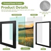 image:imageGolden State Art 11x14 Floating Picture Frame Solid Wood Black2 Pack  Pressed Flower Frame Tempered Glass Front Plexiglass Backdisplay Photo 5x7 to 11x14wall mountingdual hanging orientationBlack