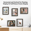 image:imageGolden State Art 11x14 Floating Picture Frame Solid Wood Black2 Pack  Pressed Flower Frame Tempered Glass Front Plexiglass Backdisplay Photo 5x7 to 11x14wall mountingdual hanging orientationDark Brown