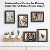image:imageGolden State Art 11x14 Floating Picture Frame Solid Wood Black2 Pack  Pressed Flower Frame Tempered Glass Front Plexiglass Backdisplay Photo 5x7 to 11x14wall mountingdual hanging orientationDark Brown