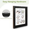 image:imageGolden State Art 11x14 Floating Picture Frame Solid Wood Black2 Pack  Pressed Flower Frame Tempered Glass Front Plexiglass Backdisplay Photo 5x7 to 11x14wall mountingdual hanging orientationBrown