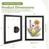 image:imageGolden State Art 11x14 Floating Picture Frame Solid Wood Black2 Pack  Pressed Flower Frame Tempered Glass Front Plexiglass Backdisplay Photo 5x7 to 11x14wall mountingdual hanging orientationBlack