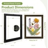 image:imageGolden State Art 11x14 Floating Picture Frame Solid Wood Black2 Pack  Pressed Flower Frame Tempered Glass Front Plexiglass Backdisplay Photo 5x7 to 11x14wall mountingdual hanging orientationDark Brown
