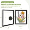 image:imageGolden State Art 11x14 Floating Picture Frame Solid Wood Black2 Pack  Pressed Flower Frame Tempered Glass Front Plexiglass Backdisplay Photo 5x7 to 11x14wall mountingdual hanging orientationBlack