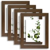 image:imageGolden State Art 11x14 Floating Picture Frame Solid Wood Black2 Pack  Pressed Flower Frame Tempered Glass Front Plexiglass Backdisplay Photo 5x7 to 11x14wall mountingdual hanging orientationBrown