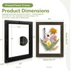 image:imageGolden State Art 11x14 Floating Picture Frame Solid Wood Black2 Pack  Pressed Flower Frame Tempered Glass Front Plexiglass Backdisplay Photo 5x7 to 11x14wall mountingdual hanging orientationDark Brown