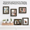 image:imageGolden State Art 11x14 Floating Picture Frame Solid Wood Black2 Pack  Pressed Flower Frame Tempered Glass Front Plexiglass Backdisplay Photo 5x7 to 11x14wall mountingdual hanging orientationDark Brown