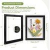 image:imageGolden State Art 11x14 Floating Picture Frame Solid Wood Black2 Pack  Pressed Flower Frame Tempered Glass Front Plexiglass Backdisplay Photo 5x7 to 11x14wall mountingdual hanging orientationBlack