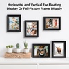 image:imageGolden State Art 11x14 Floating Picture Frame Solid Wood Black2 Pack  Pressed Flower Frame Tempered Glass Front Plexiglass Backdisplay Photo 5x7 to 11x14wall mountingdual hanging orientationBlack