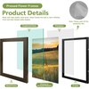 image:imageGolden State Art 11x14 Floating Picture Frame Solid Wood Black2 Pack  Pressed Flower Frame Tempered Glass Front Plexiglass Backdisplay Photo 5x7 to 11x14wall mountingdual hanging orientationDark Brown