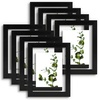 image:imageGolden State Art 11x14 Floating Picture Frame Solid Wood Black2 Pack  Pressed Flower Frame Tempered Glass Front Plexiglass Backdisplay Photo 5x7 to 11x14wall mountingdual hanging orientationBlack