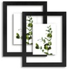 image:imageGolden State Art 11x14 Floating Picture Frame Solid Wood Black2 Pack  Pressed Flower Frame Tempered Glass Front Plexiglass Backdisplay Photo 5x7 to 11x14wall mountingdual hanging orientationBlack