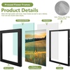 image:imageGolden State Art 11x14 Floating Picture Frame Solid Wood Black2 Pack  Pressed Flower Frame Tempered Glass Front Plexiglass Backdisplay Photo 5x7 to 11x14wall mountingdual hanging orientationBlack