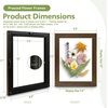image:imageGolden State Art 11x14 Floating Picture Frame Solid Wood Black2 Pack  Pressed Flower Frame Tempered Glass Front Plexiglass Backdisplay Photo 5x7 to 11x14wall mountingdual hanging orientationBrown