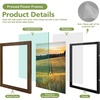 image:imageGolden State Art 11x14 Floating Picture Frame Solid Wood Black2 Pack  Pressed Flower Frame Tempered Glass Front Plexiglass Backdisplay Photo 5x7 to 11x14wall mountingdual hanging orientationBrown