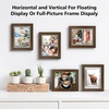 image:imageGolden State Art 11x14 Floating Picture Frame Solid Wood Black2 Pack  Pressed Flower Frame Tempered Glass Front Plexiglass Backdisplay Photo 5x7 to 11x14wall mountingdual hanging orientationBrown