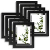 image:imageGolden State Art 11x14 Floating Picture Frame Solid Wood Black2 Pack  Pressed Flower Frame Tempered Glass Front Plexiglass Backdisplay Photo 5x7 to 11x14wall mountingdual hanging orientationBlack