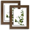 image:imageGolden State Art 11x14 Floating Picture Frame Solid Wood Black2 Pack  Pressed Flower Frame Tempered Glass Front Plexiglass Backdisplay Photo 5x7 to 11x14wall mountingdual hanging orientationBrown