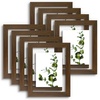 image:imageGolden State Art 11x14 Floating Picture Frame Solid Wood Black2 Pack  Pressed Flower Frame Tempered Glass Front Plexiglass Backdisplay Photo 5x7 to 11x14wall mountingdual hanging orientationBrown