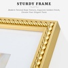 image:imageGolden State Art 11x14 Gold Rope Trim Picture Frame Real Glass  Fits 8x10 Photo With Mat Fits 11x14 Photo Without Mat White Mat Horizontal or Vertical Display Gold 1 Pack1 Pack
