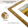image:imageGolden State Art 11x14 Gold Vintage Bamboo Frame for 8x10 PhotoSolid Wood  Fit For 14x11 Picture Without Mat Real GlassGold 1 Pack3 Pack