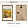 image:imageGolden State Art 11x14 Gold Vintage Bamboo Frame for 8x10 PhotoSolid Wood  Fit For 14x11 Picture Without Mat Real GlassGold 1 Pack3 Pack