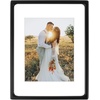 image:imageGolden State Art 11x14 Picture Frame Rounded Corner Brown Wood with Glass  11x14 Matted 8x10 with White Mat Horizontal amp Vertical for Wall Fit Family amp Friend Photo Home Decor Holiday amp Party GiftBlack