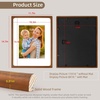 image:imageGolden State Art 11x14 Picture Frame Rounded Corner Brown Wood with Glass  11x14 Matted 8x10 with White Mat Horizontal amp Vertical for Wall Fit Family amp Friend Photo Home Decor Holiday amp Party GiftBrown