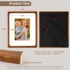 image:imageGolden State Art 11x14 Picture Frame Rounded Corner Brown Wood with Glass  11x14 Matted 8x10 with White Mat Horizontal amp Vertical for Wall Fit Family amp Friend Photo Home Decor Holiday amp Party GiftBrown