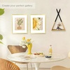 image:imageGolden State Art 11x14 Picture Frame for 8x10 Pictures PlasticPlexiglass  Fits 8x10 with MatFits 11x14 without Mat Horizontal or Vertical Display Wall Mount Display Thin Border Gold 3 PackGold