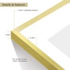image:imageGolden State Art 11x14 Picture Frame for 8x10 Pictures PlasticPlexiglass  Fits 8x10 with MatFits 11x14 without Mat Horizontal or Vertical Display Wall Mount Display Thin Border Gold 3 PackGold