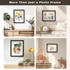 image:imageGolden State Art 11x14 Wavy Scalloped Floating Picture Frame PinkGlass  Fits 8x10 Fits 5x7 Wall Mount Horizontal or Vertical DisplayPhotosArtwork Plant or Dried Flower Light Pink1 PackBlack