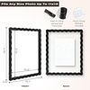 image:imageGolden State Art 11x14 Wavy Scalloped Floating Picture Frame PinkGlass  Fits 8x10 Fits 5x7 Wall Mount Horizontal or Vertical DisplayPhotosArtwork Plant or Dried Flower Light Pink1 PackBlack