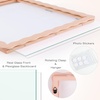 image:imageGolden State Art 11x14 Wavy Scalloped Floating Picture Frame PinkGlass  Fits 8x10 Fits 5x7 Wall Mount Horizontal or Vertical DisplayPhotosArtwork Plant or Dried Flower Light Pink1 PackLight Pink